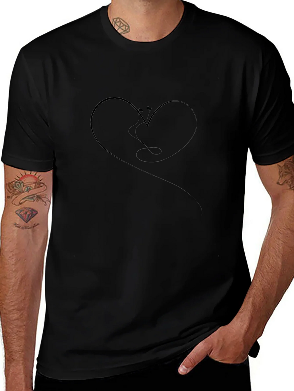 Heart Stethoscope Graphic T-Shirt