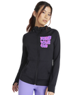 Ladies sports contrast zip hoodie