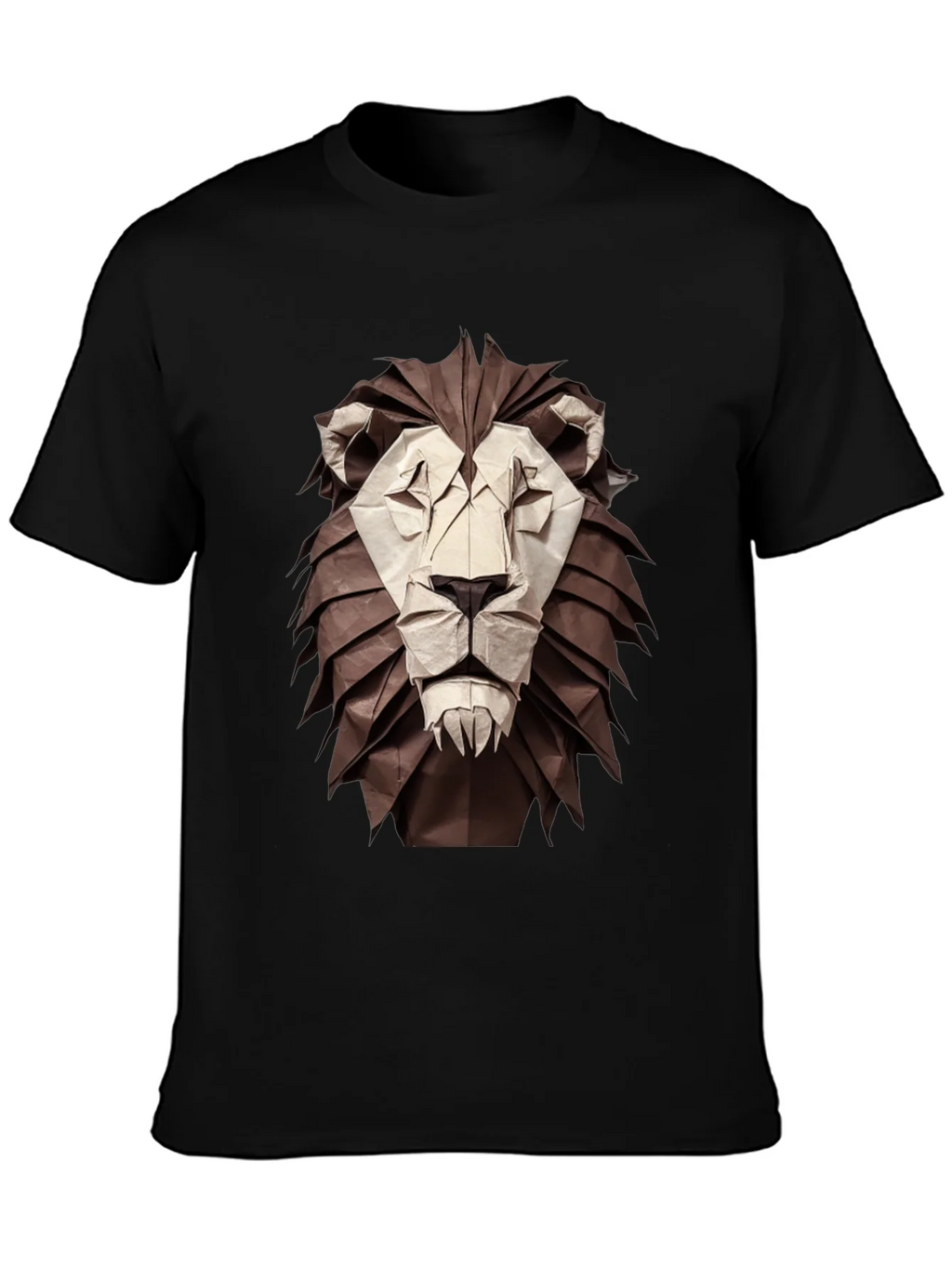 Origami Lion Graphic Tee - Unique Design