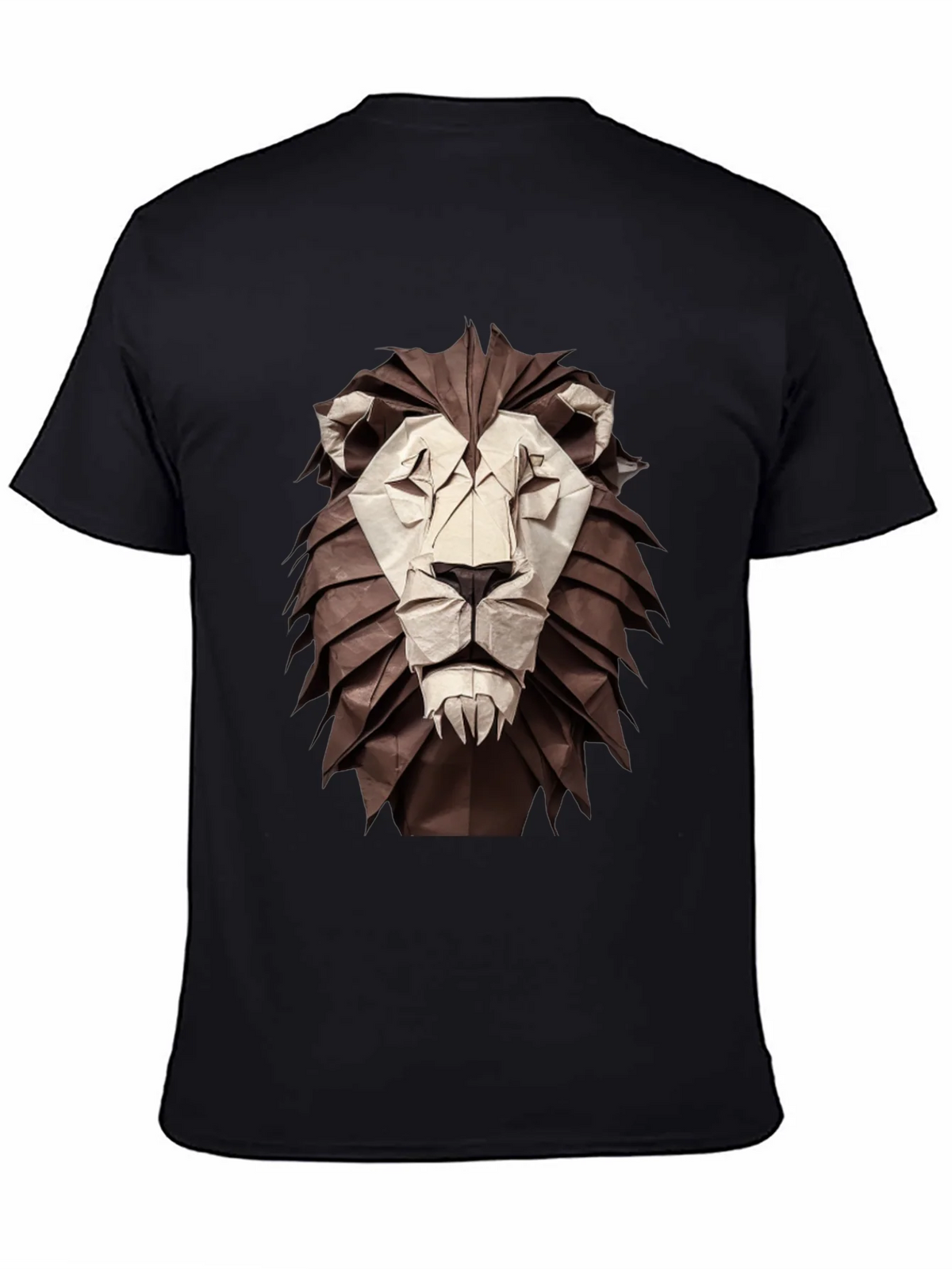 Origami Lion Graphic Tee - Unique Design
