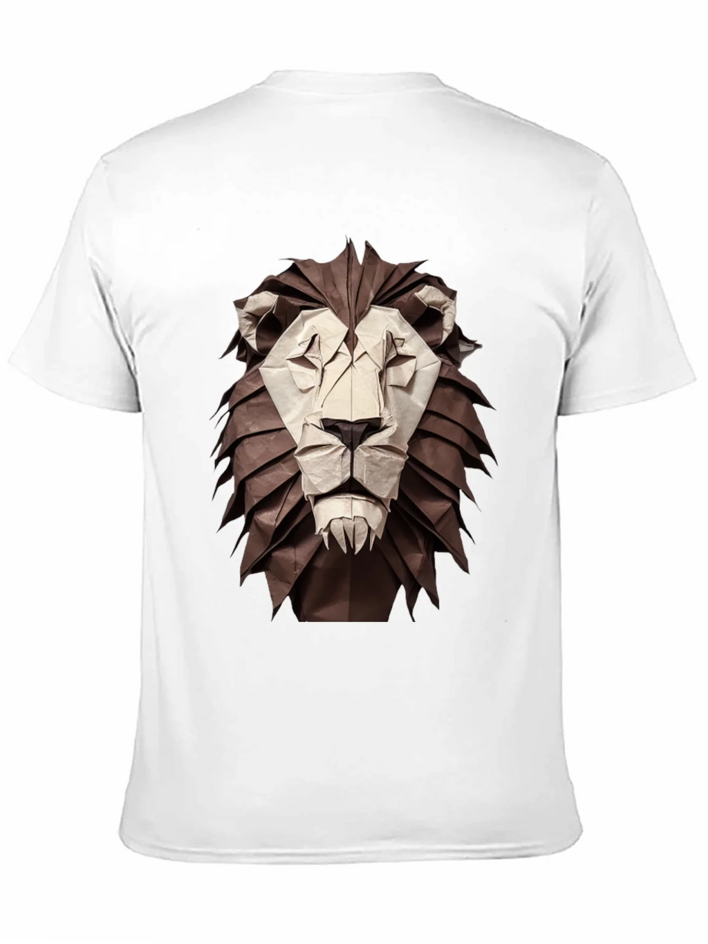 Origami Lion Graphic Tee - Unique Design