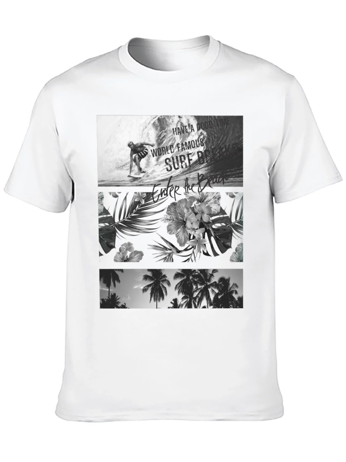 Black Surf Scene Graphic Tee