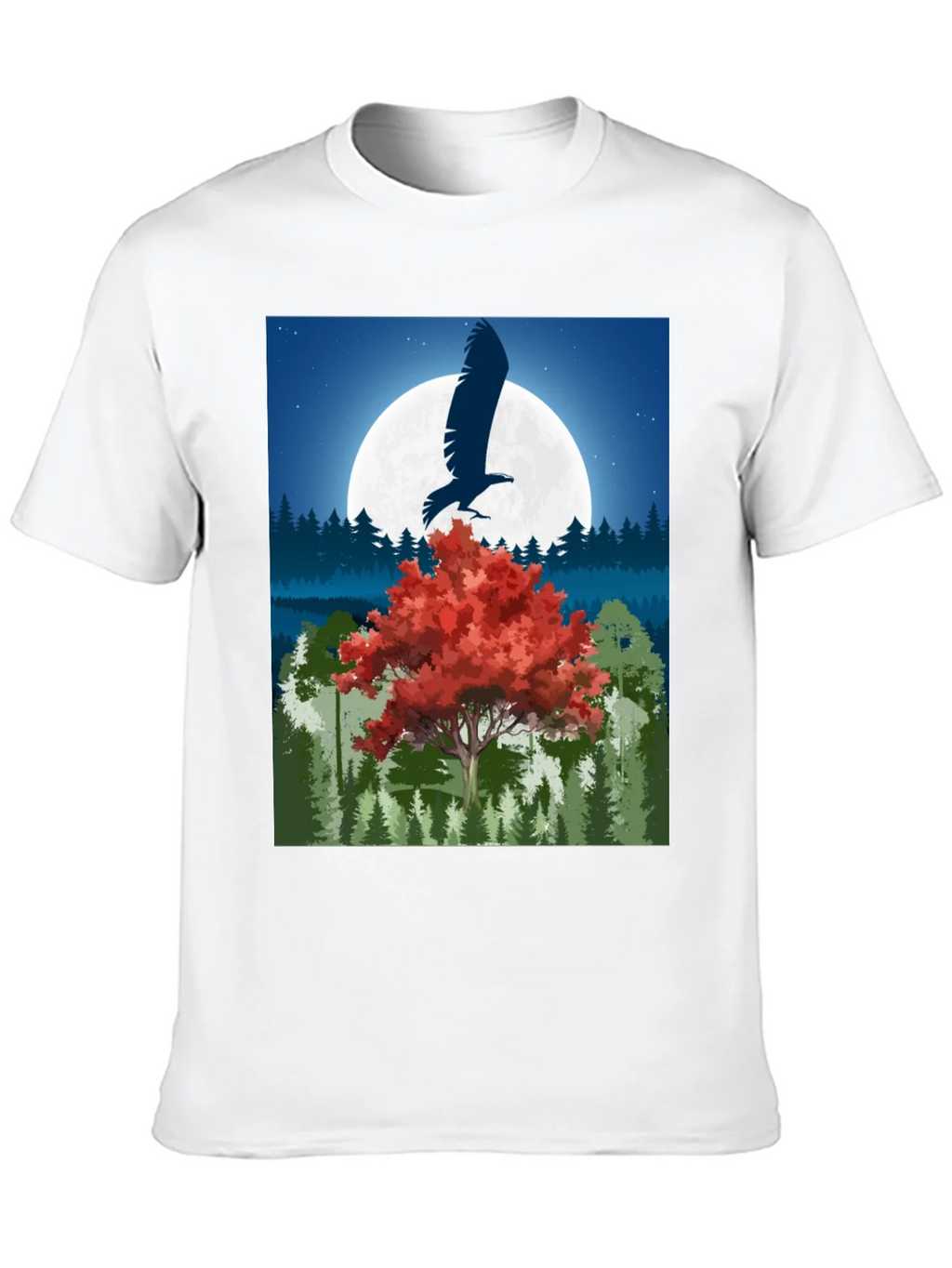 Eagle Moon Graphic Tee - Nature Inspired Design