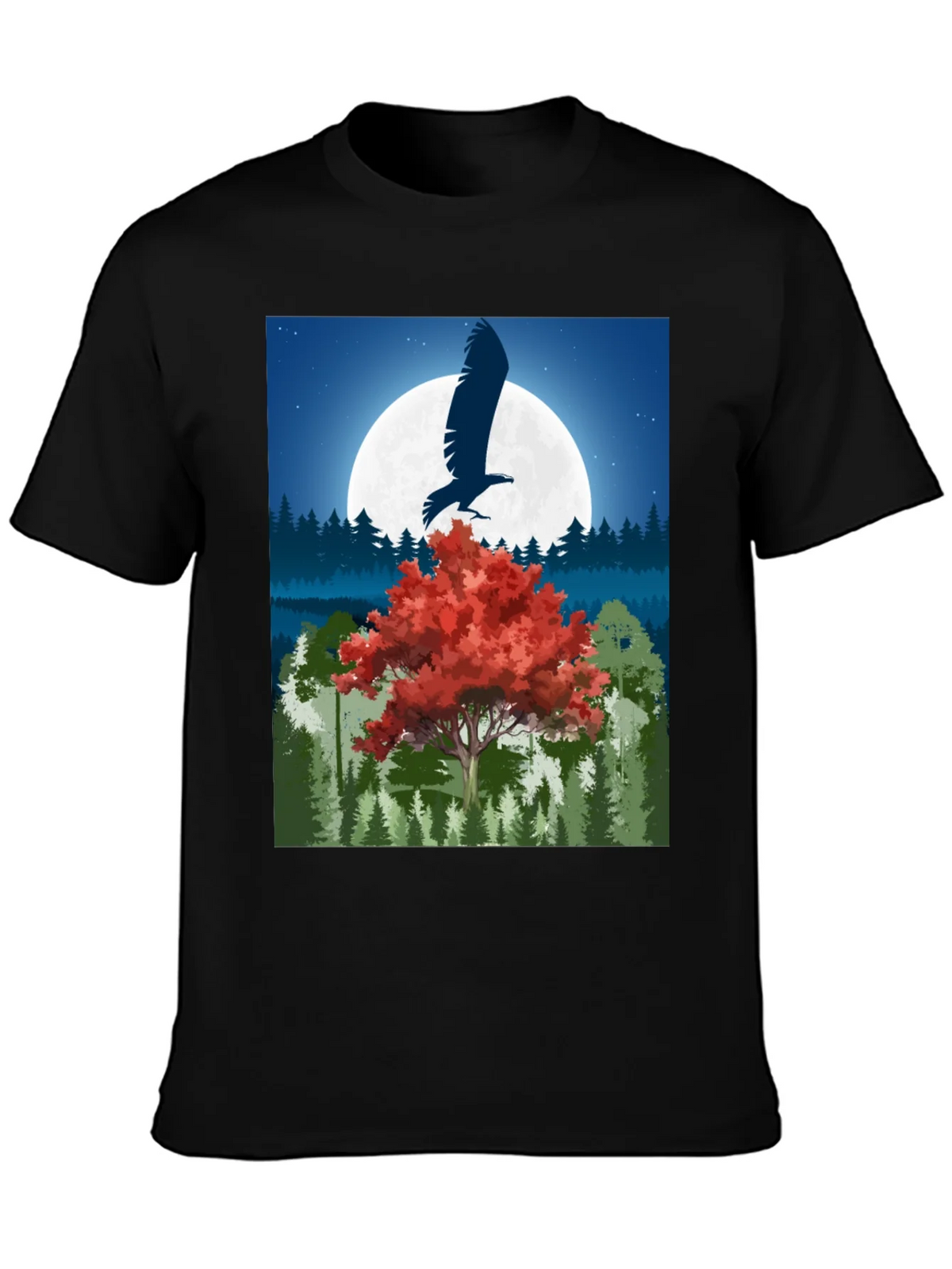 Eagle Moon Graphic Tee - Nature Inspired Design