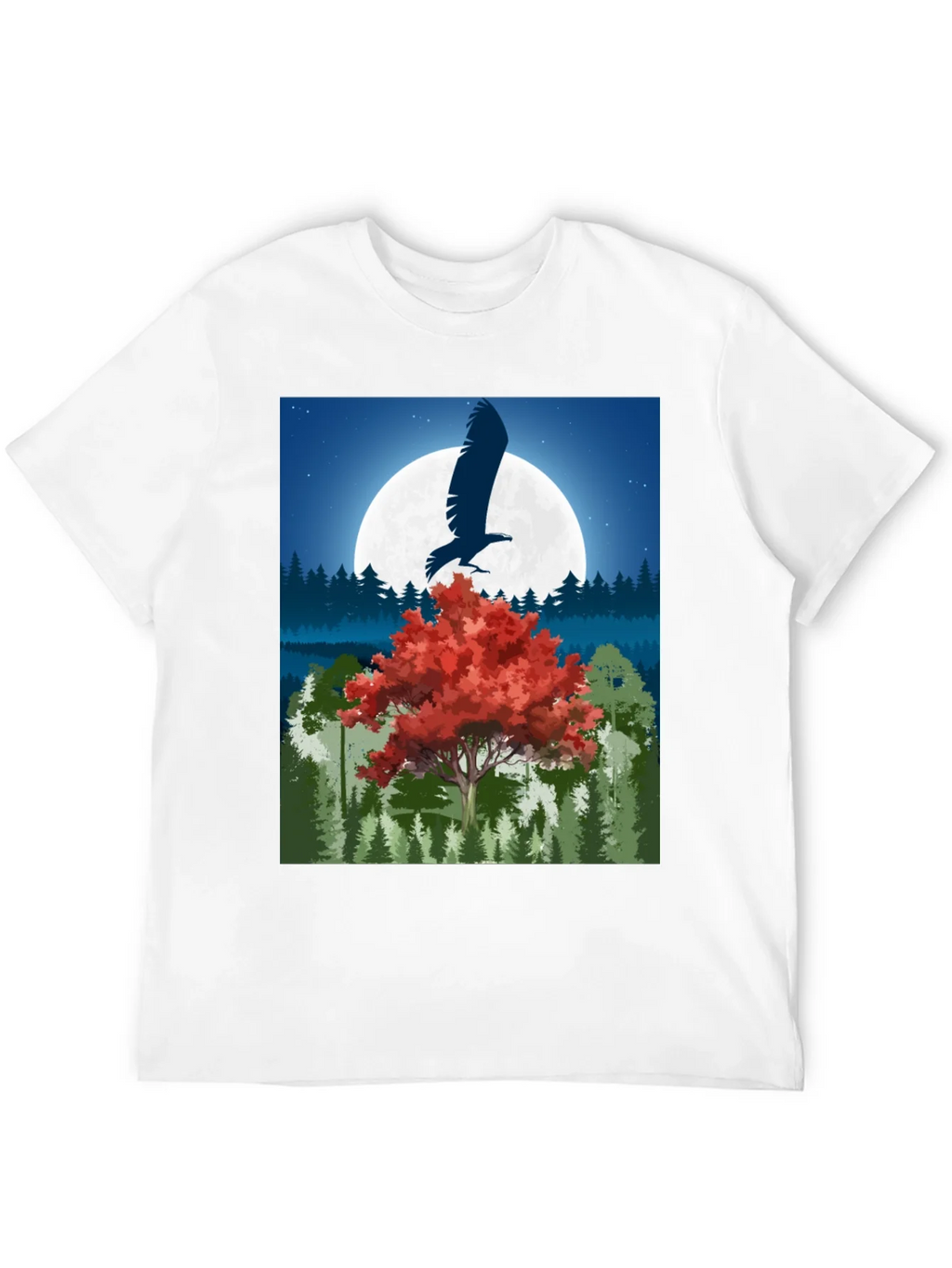 Eagle Moon Graphic Tee - Nature Inspired Design