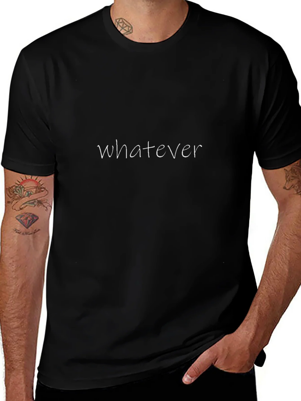Whatever Graphic Black T-Shirt